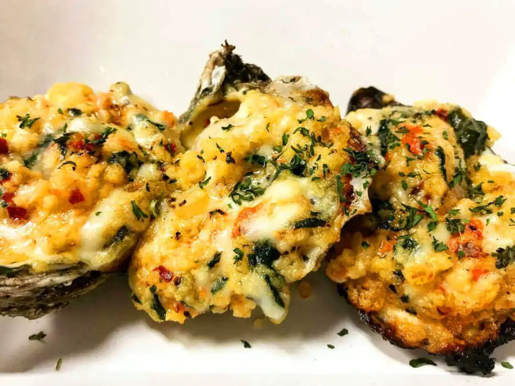 Oysters Rockefeller with cheese recipe