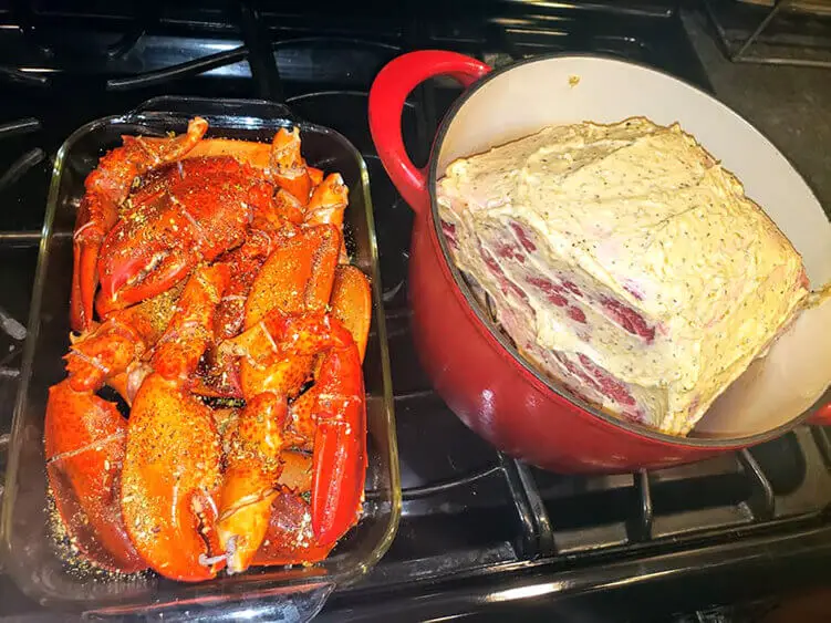 Baking method for lobster claws