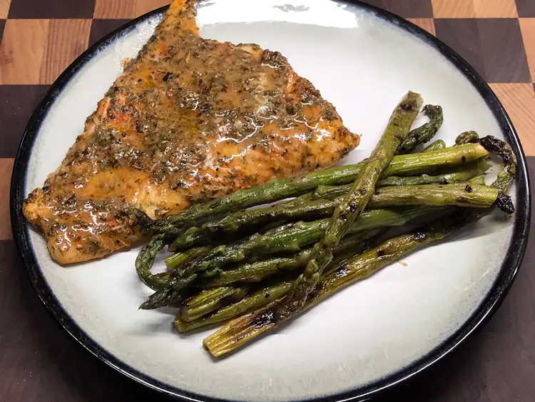 Baked Cod with Grilled Asparagus