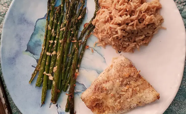 Ina Garten Baked cod with Pepe Roasted Asparagus